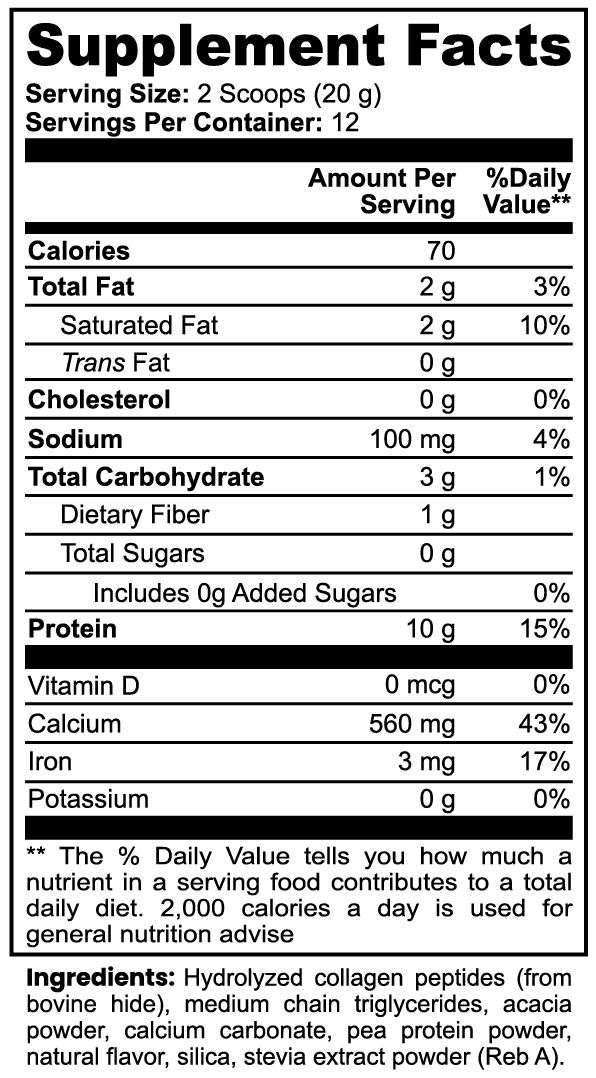 REBUILD - Grass-Fed Collagen Peptides Powder (Vanilla)